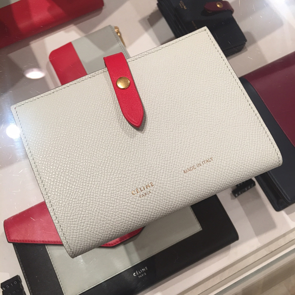 17新作 大人気celineセリーヌスーパーコピー17awカラー ベルトコンパクト財布jade