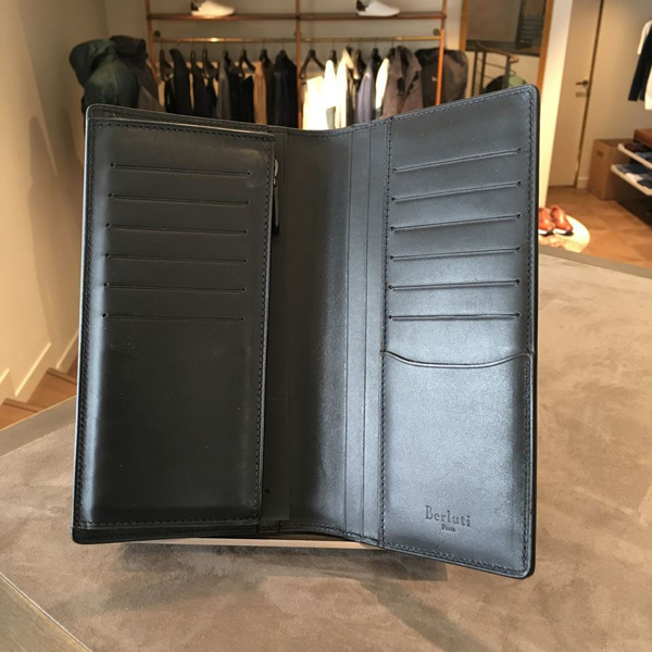 ベルルッティ長財布スーパーコピー ブルー×シルバーパティーヌ 2 