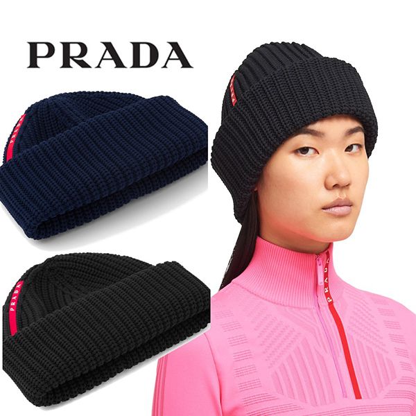 VIP価格[PRADA]Re-Nylon beanieリナイロンビーニー帽 (PRADA/ニット 